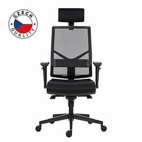 Ergonomiczne krzesło biurowe Powerton Marie, czarne